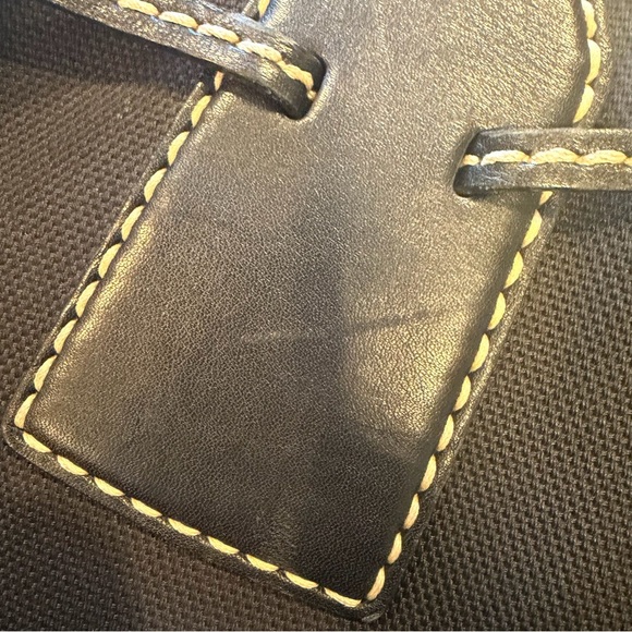 Tod’s Black Nylon Leather Trim Tote Bag Designer Luxury Shoulder Bag - Picture 12 of 12